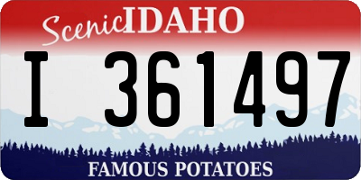 ID license plate I361497