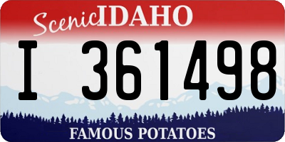 ID license plate I361498