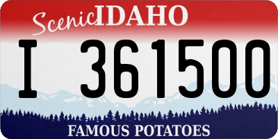 ID license plate I361500