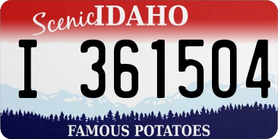 ID license plate I361504