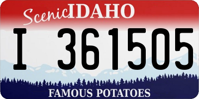 ID license plate I361505