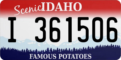 ID license plate I361506