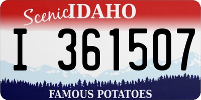 ID license plate I361507