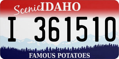ID license plate I361510