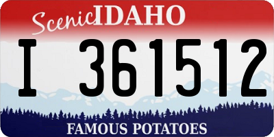 ID license plate I361512