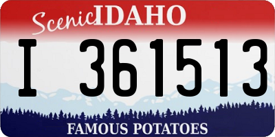 ID license plate I361513