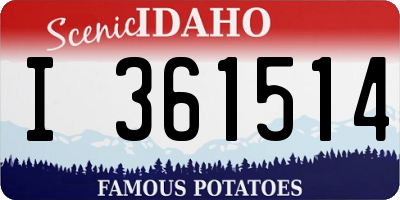 ID license plate I361514