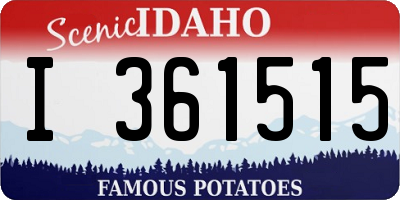 ID license plate I361515