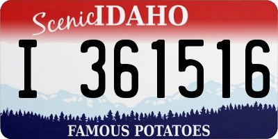 ID license plate I361516