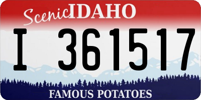 ID license plate I361517