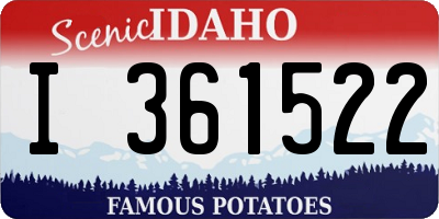 ID license plate I361522