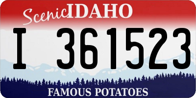 ID license plate I361523