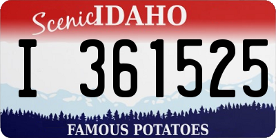 ID license plate I361525