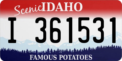 ID license plate I361531