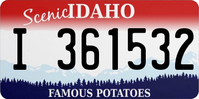ID license plate I361532