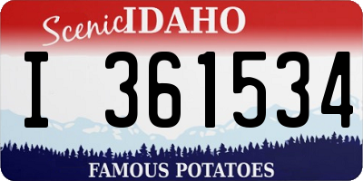 ID license plate I361534
