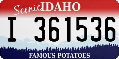 ID license plate I361536