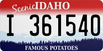 ID license plate I361540