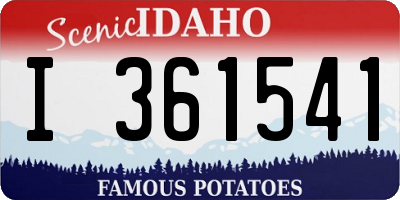 ID license plate I361541