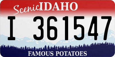 ID license plate I361547