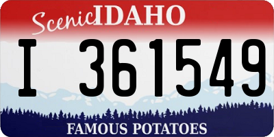 ID license plate I361549