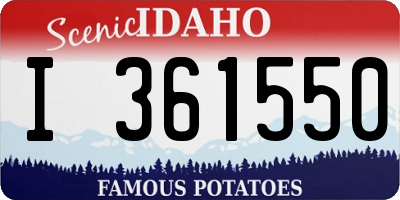 ID license plate I361550