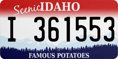 ID license plate I361553