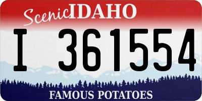 ID license plate I361554