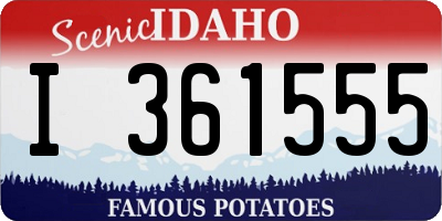 ID license plate I361555