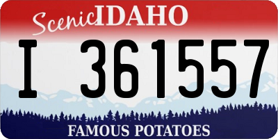 ID license plate I361557