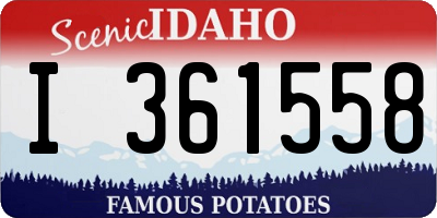 ID license plate I361558