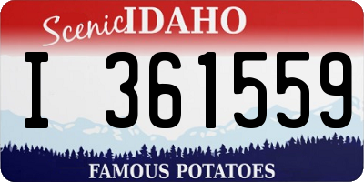 ID license plate I361559