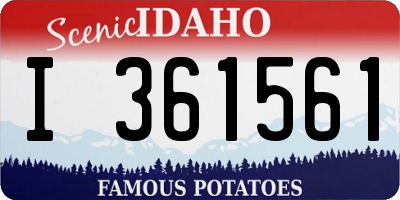 ID license plate I361561