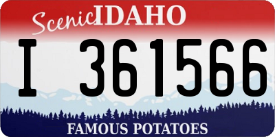 ID license plate I361566
