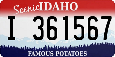 ID license plate I361567