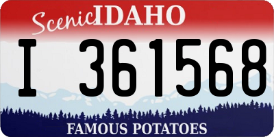 ID license plate I361568
