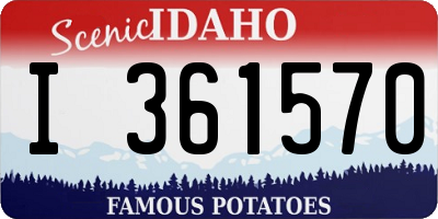 ID license plate I361570