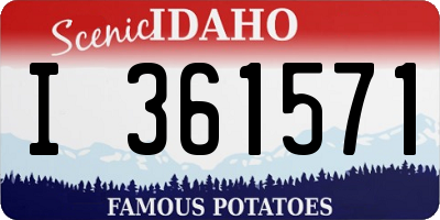 ID license plate I361571