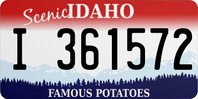 ID license plate I361572