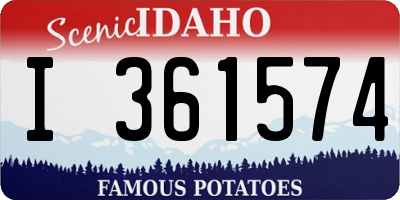 ID license plate I361574