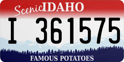 ID license plate I361575