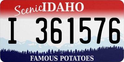 ID license plate I361576