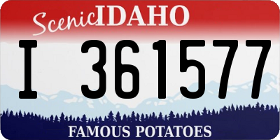 ID license plate I361577