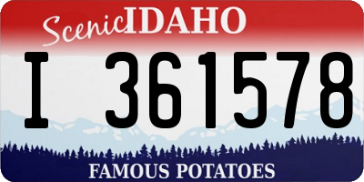 ID license plate I361578