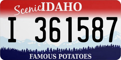 ID license plate I361587