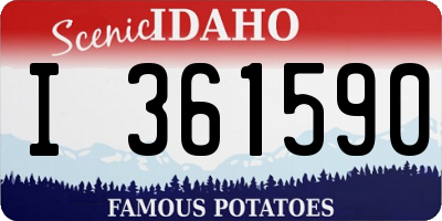 ID license plate I361590
