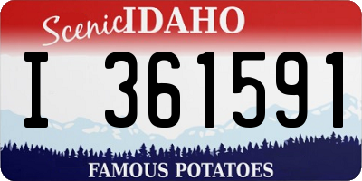 ID license plate I361591