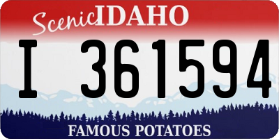 ID license plate I361594