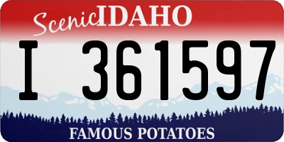 ID license plate I361597