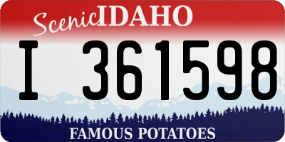 ID license plate I361598